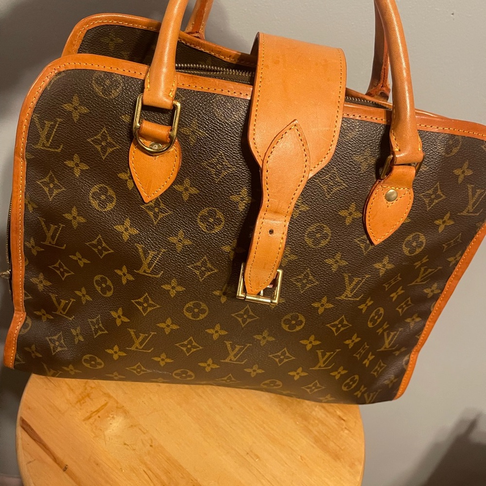 Louis Vuitton Brown and Tan Monogram Tote - Picture 8 of 10